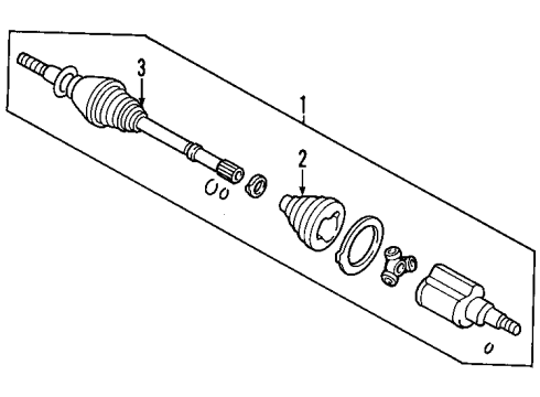 2009 Ford Escape Front Axle Shafts & Joints, Drive Axles Diagram