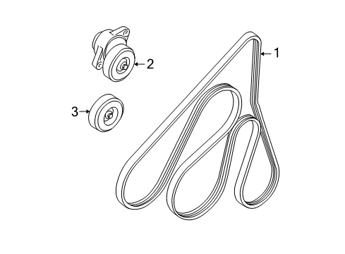 2008 Ford Ranger Belts & Pulleys Diagram