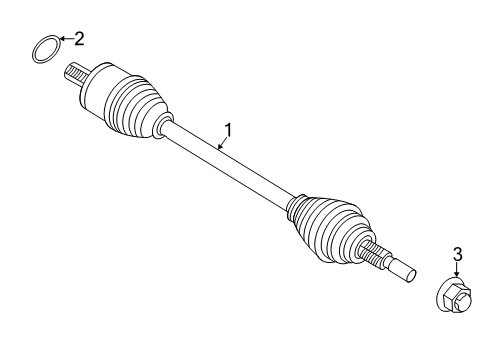 2020 Ford Transit-350 Drive Axles - Front Diagram