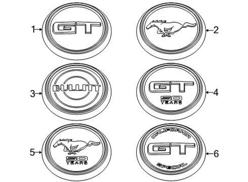 2017 Ford Mustang Exterior Trim - Trunk Diagram 2 - Thumbnail