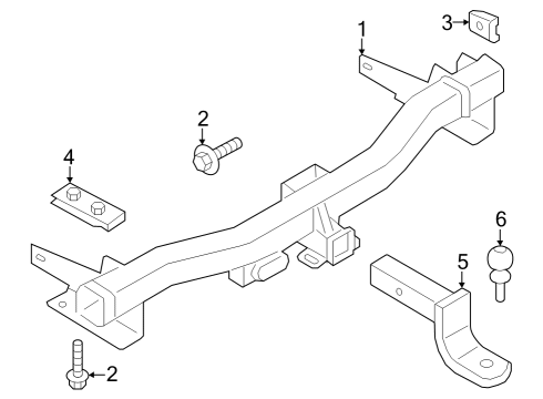 2024 Lincoln Navigator Trailer Hitch Components Diagram