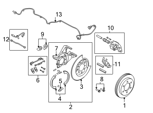 2009 Ford F-150 Brake Components, Brakes Diagram 3 - Thumbnail