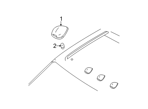 2012 Ford F-250 Super Duty Roof Lamps Diagram 3 - Thumbnail