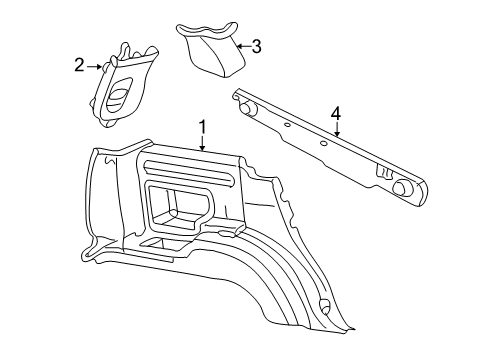 2003 Lincoln Aviator Interior Trim - Quarter Panels Diagram