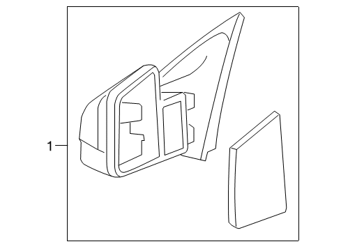 2008 Ford F-150 Kit - Rear View Outer Mirror Diagram for 4L3Z-17696-CA