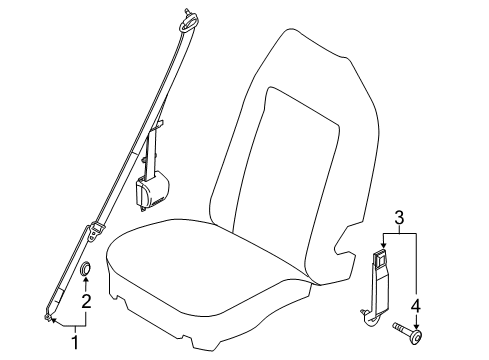 2012 Ford E-250 Seat Belt Diagram 6 - Thumbnail