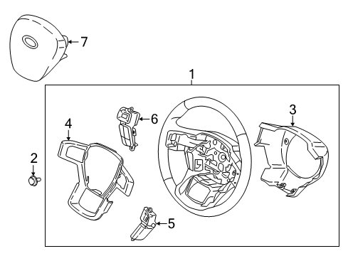 2017 Ford F-250 Super Duty Steering Column & Wheel, Steering Gear & Linkage Diagram 6 - Thumbnail