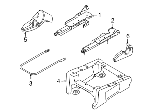 2019 Ford E-350 Super Duty Handle - Seat Track Control Diagram for BC2Z-15603A86-BA