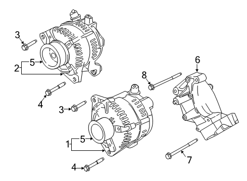 2020 Ford F-250 Super Duty Alternator Diagram 3 - Thumbnail