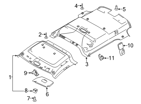 2015 Ford Transit Connect Interior Trim - Roof Diagram 6 - Thumbnail