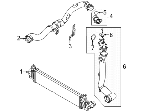 2023 Ford Escape Intercooler  Diagram 1 - Thumbnail