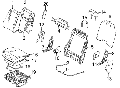 2010 Ford Fusion Heating Element Assembly Diagram for 6E5Z-14D696-AA