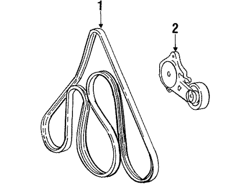 1996 Ford Thunderbird Belts & Pulleys Diagram