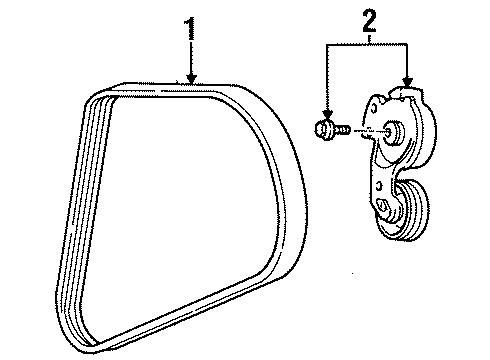 1999 Mercury Mystique Belts & Pulleys Diagram