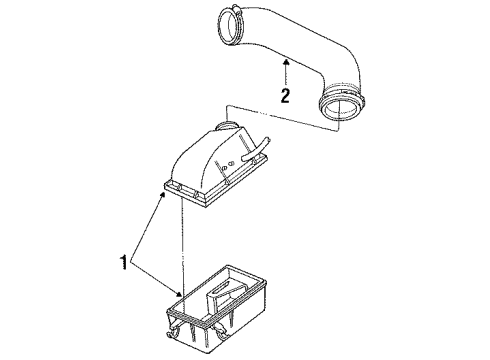 1991 Ford Ranger Resonator Assembly Diagram for F17Z-9B659-A