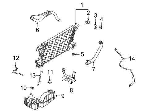 2022 Ford F-250 Super Duty Radiator & Components Diagram 4 - Thumbnail