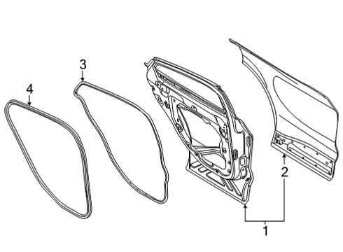 2021 Ford Mustang Mach-E WEATHERSTRIP Diagram for LJ8Z-5825324-B