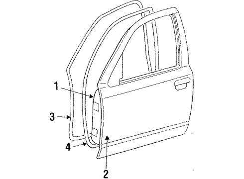 1996 Mercury Grand Marquis Front Door Diagram