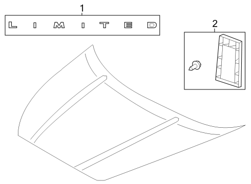 2021 Ford F-150 Exterior Trim - Hood Diagram 1 - Thumbnail