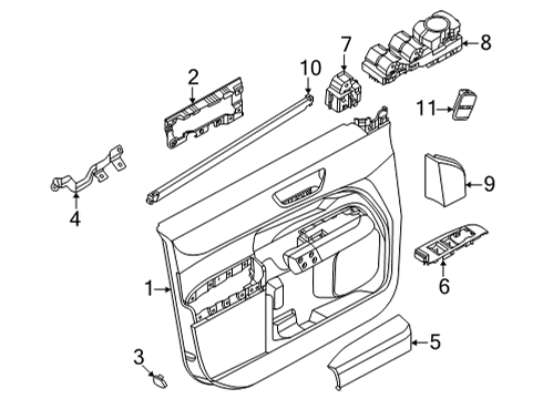 2023 Ford Maverick Rear Door - Electrical Diagram 1 - Thumbnail