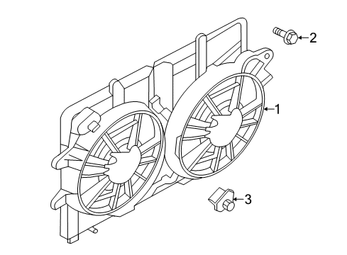 2008 Ford Escape Cooling System, Radiator, Water Pump, Cooling Fan Diagram 1 - Thumbnail