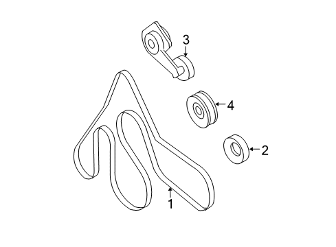 2004 Lincoln Navigator Belts & Pulleys Diagram