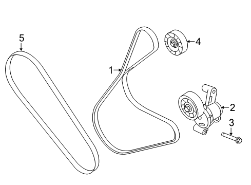 2014 Ford Explorer Belts & Pulleys Diagram