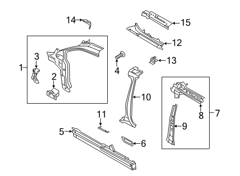 2023 Ford Transit Connect Hinge Pillar Diagram