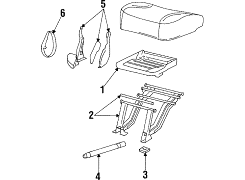 2000 Lincoln Navigator Rear Seat Components Diagram 3 - Thumbnail