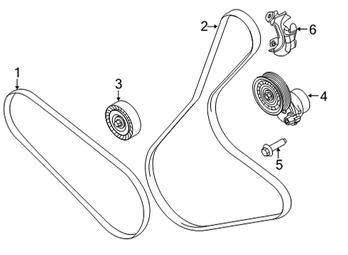 2022 Ford Bronco Belts & Pulleys Diagram