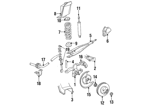 1985 Ford E-350 Econoline Front Brakes Diagram