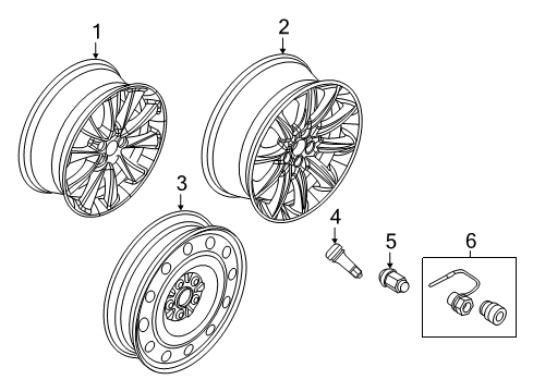 2019 Lincoln MKT Wheels Diagram