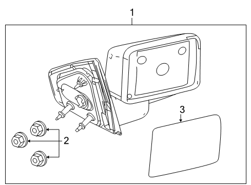 2010 Ford F-150 Mirror Assembly - Rear View Outer Diagram for 9L3Z-17682-AA