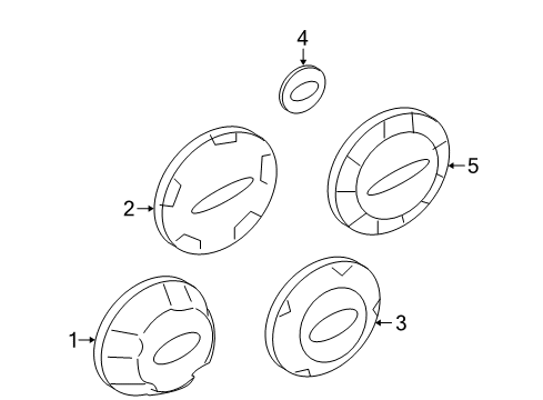 2002 Ford Explorer Wheel Cover Diagram for 1L2Z-1130-CA