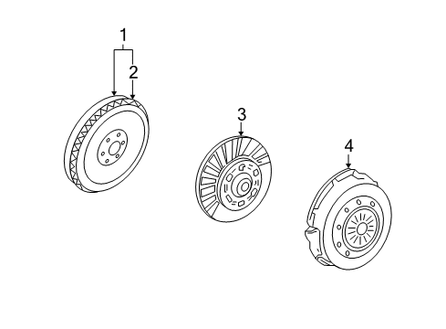 2010 Ford Mustang Disc Assembly - Clutch Diagram for 8R3Z-7550-A