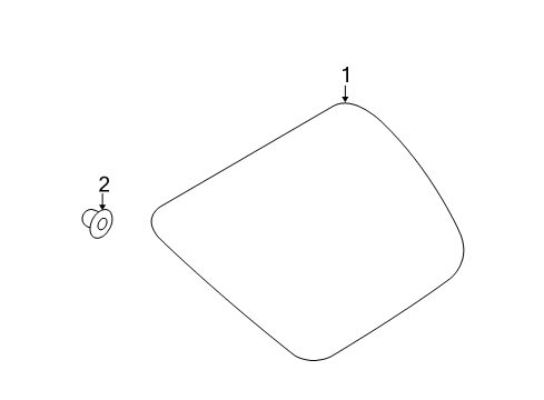 2010 Ford Escape Quarter Panel - Glass & Hardware Diagram 1 - Thumbnail