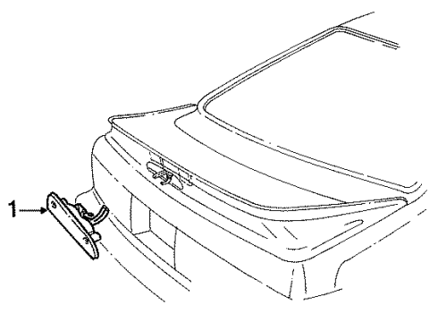 1986 Ford Mustang High Mount Lamps Diagram 2 - Thumbnail