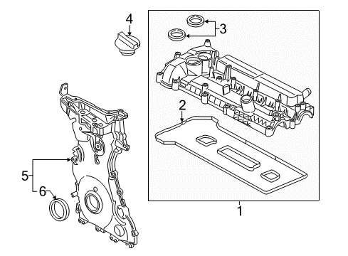 2015 Ford Edge Valve & Timing Covers Diagram 2 - Thumbnail