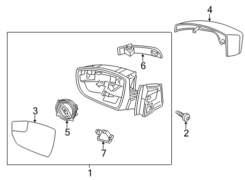 2014 Ford Focus Mirror Assembly - Rear View Outer Diagram for CP9Z-17682-CA