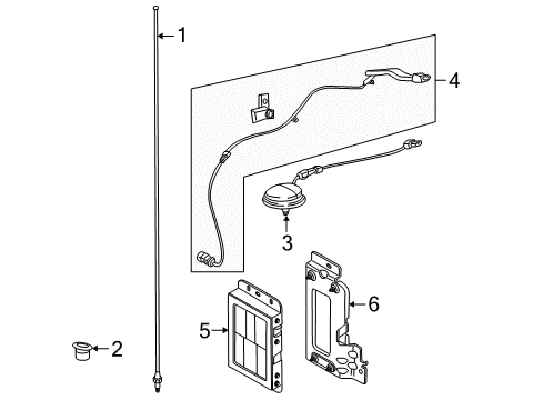 2007 Mercury Mountaineer Bracket - Radio Mounting - Front Diagram for 7A2Z-18888-A