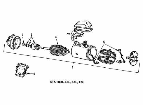 1984 Ford E-350 Econoline Club Wagon Starter Diagram 1 - Thumbnail