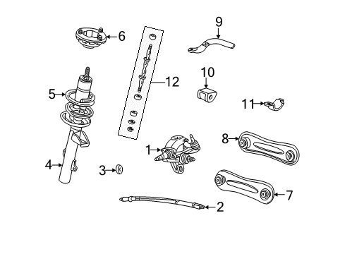 2002 Ford Taurus Bush Diagram for E43Z-5K897-EA