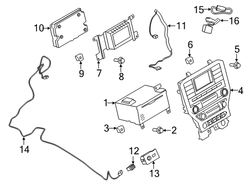 2019 Ford Mustang A/C & Heater Control Units Diagram