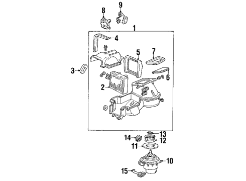 1999 Mercury Villager HVAC Case Diagram