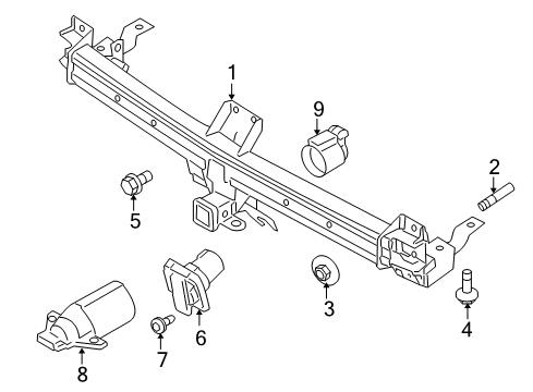 2019 Lincoln MKT Trailer Hitch Components Diagram