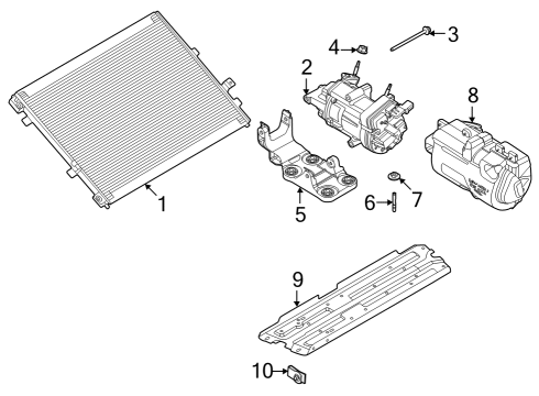 2023 Ford F-150 Lightning NUT - HEX. - FLANGED Diagram for -W720471-S450