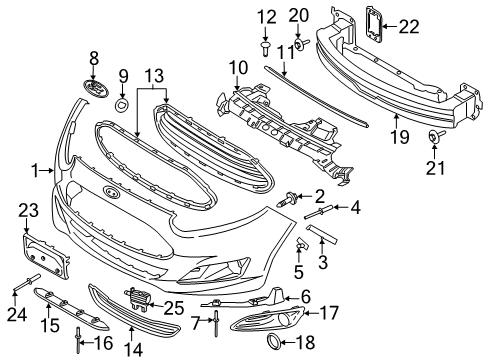 2019 Ford Fiesta Bracket - Fog Lamp Diagram for D2BZ-15266-CB