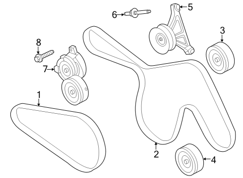 2023 Ford Bronco Belts & Pulleys  Diagram 3 - Thumbnail