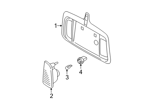 2001 Lincoln LS Backup & License Lamps Diagram