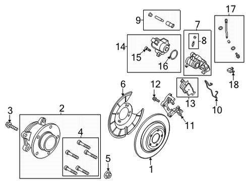 2023 Ford Bronco Sport Brake Components Diagram